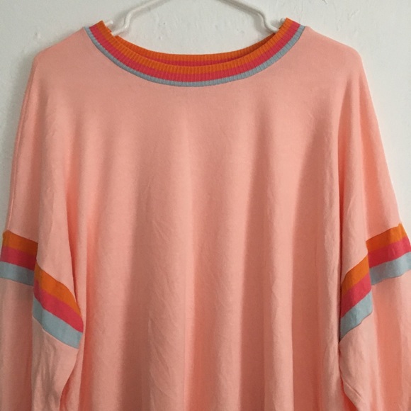 Style & Co T-Shirt Top Knit Peach Plus Size Crew Neck Long Sleeves - Picture 11 of 12
